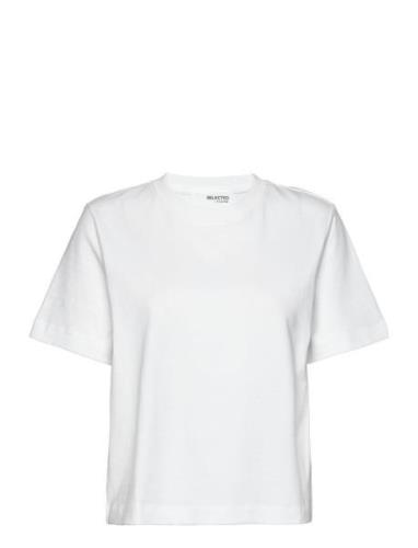 Slfessential Ss Boxy Tee Noos White Selected Femme