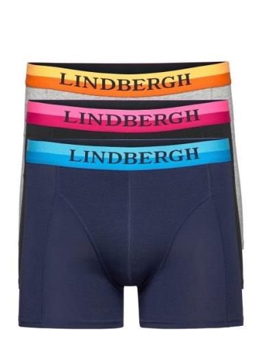 Neon Waistband Bamboo Boxers 3-Pack Blue Lindbergh