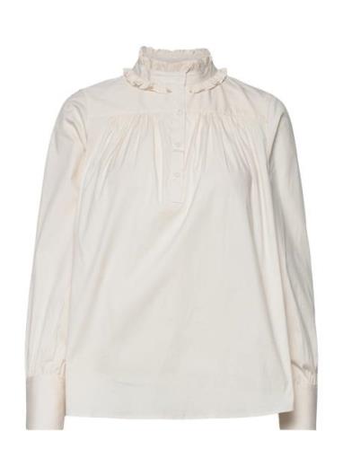 Hattie Ls Blouse Cream MOS MOSH