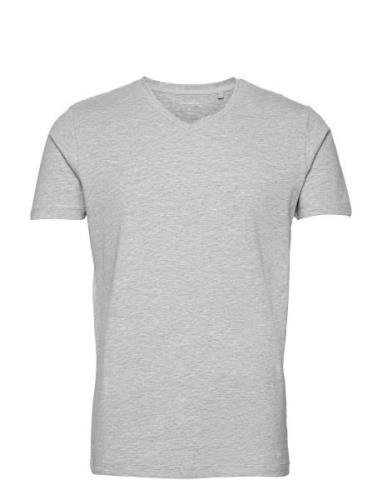 Mens Stretch V-Neck Tee S/S Grey Lindbergh