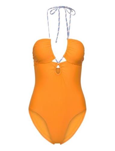 Solid Billa Swimsuit Orange Becksöndergaard