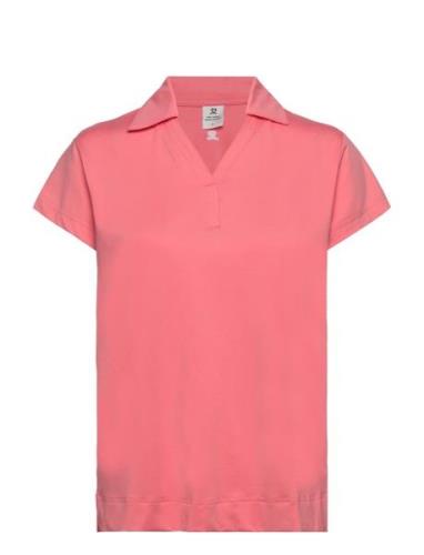 Anzio Cap Polo Shirt Pink Daily Sports