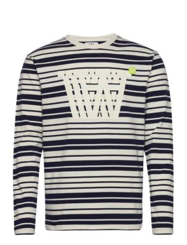 Mel Stripe Long Sleeve Cream Double A By Wood Wood