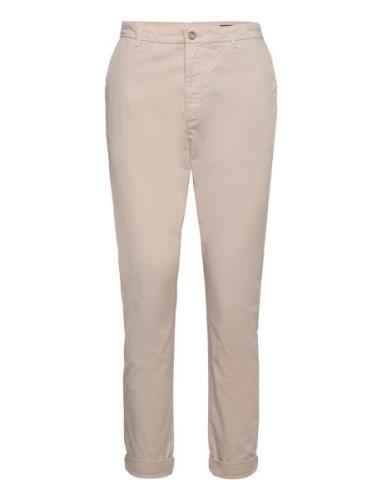 Tapered-Leg Stretch Chinos Beige Hope
