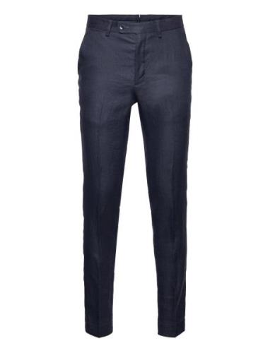 100% Linen Suit Trousers Navy Mango