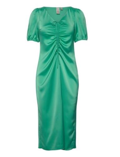 Yaszura Ss Drawstring Dress S. - Show Green YAS