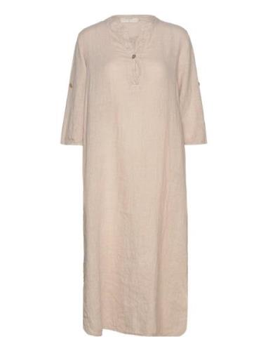 Crbellis Caftan Dress - Mollie Fit Beige Cream