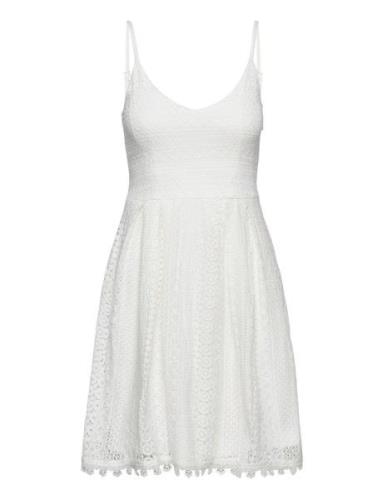Onlhelena Lace S/L Short Dress Noos Wvn White ONLY