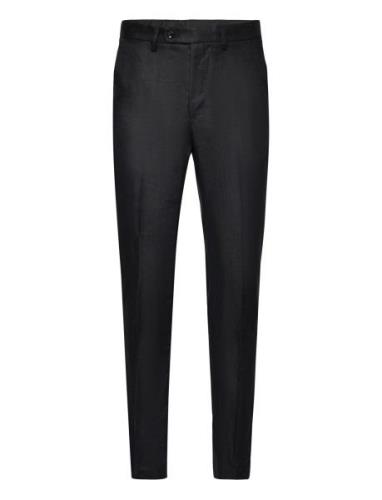 100% Linen Suit Trousers Black Mango