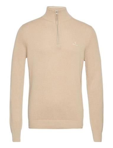 Cotton Pique Half Zip Pink GANT