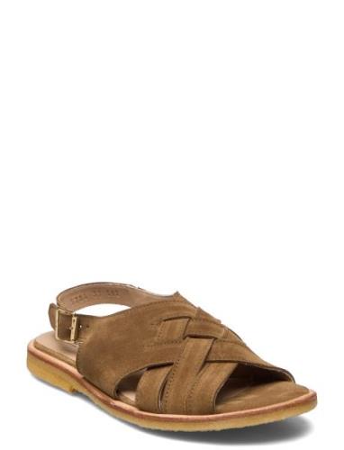 Sandals - Flat - Open Toe - Op Brown ANGULUS