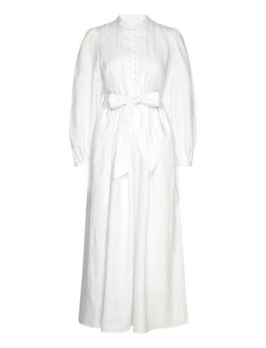 Radelle Linen Dress White Andiata