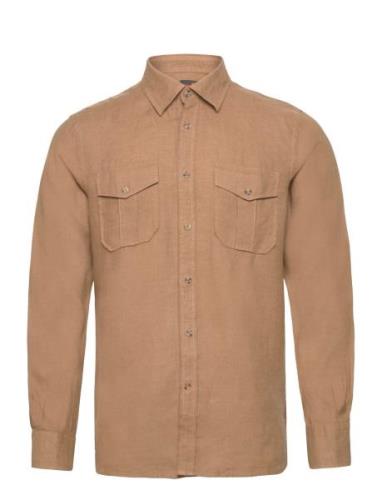 Safari Linen Shirt Beige Morris