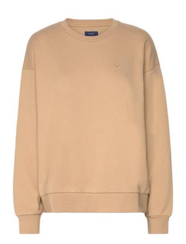 G Badge C-Neck Beige GANT