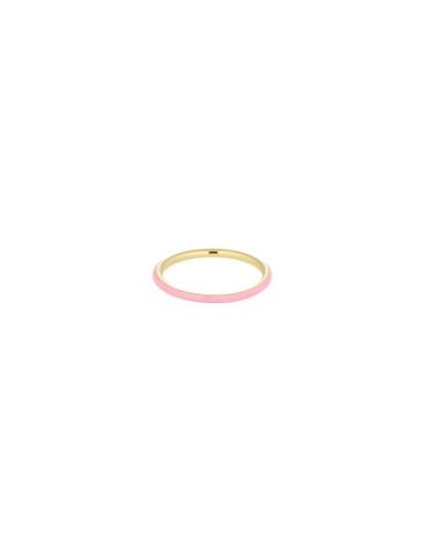 Classic Stack Ring Pink Design Letters