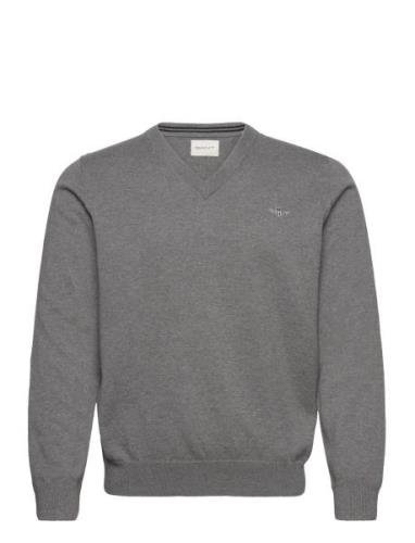 Classic Cotton V-Neck Grey GANT