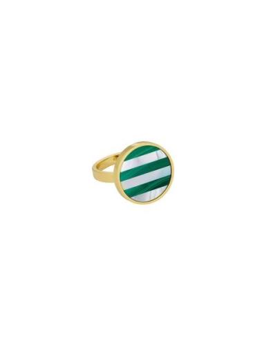 Gemst Lollipop Ring 17Mm Green Design Letters