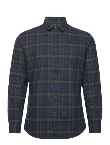 Slhslimowen-Flannel Shirt Ls Noos Navy Selected Homme