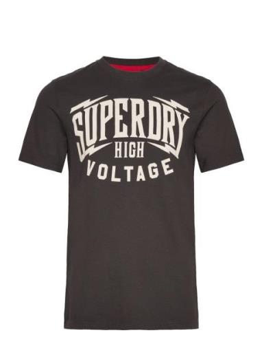 Retro Rock Graphic T Shirt Grey Superdry