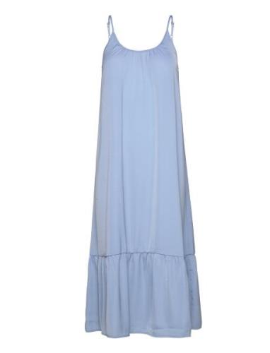 Recycle Polyester Strap Dress Blue Rosemunde