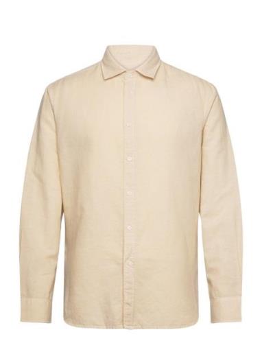 Regular-Fit Linen Cotton Shirt Cream Mango