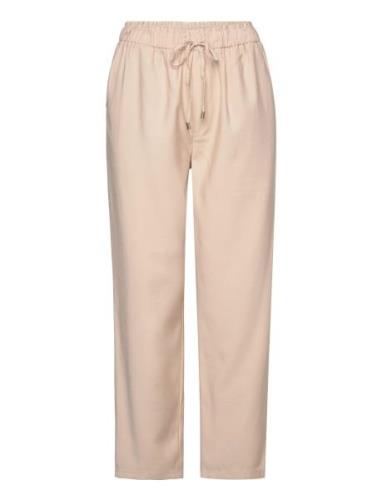 Flowy Straight-Fit Trousers With Bow Beige Mango
