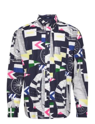 Rel Sailing Print Shirt Navy GANT