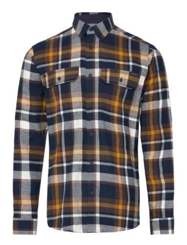 Checked Twill Shirt L/S Brown Lindbergh