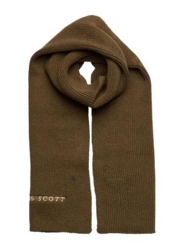 Ribbed Scarf Green Lyle & Scott