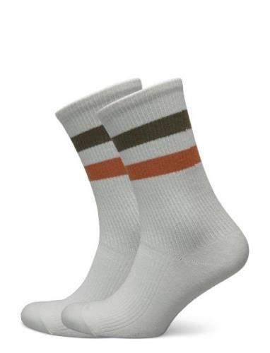 Woods Rib Stripe Socks - 2-Pack White Les Deux