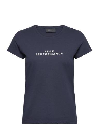 W Spw Tee Navy Peak Performance