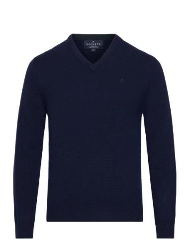 Lambswool V Neck Navy Hackett London