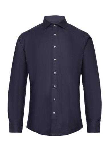 Bs Thompson Slim Fit Shirt Navy Bruun & Stengade