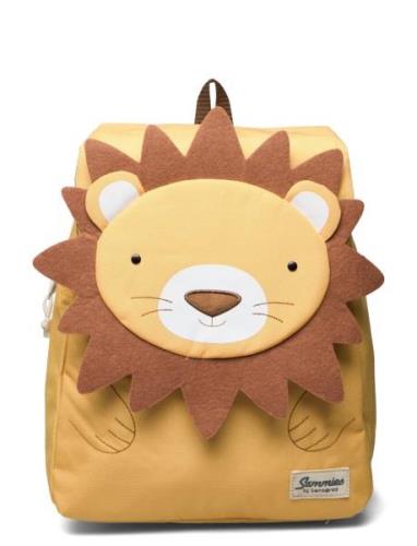 Happy Sammies Backpack L Lion Lester Yellow Samsonite