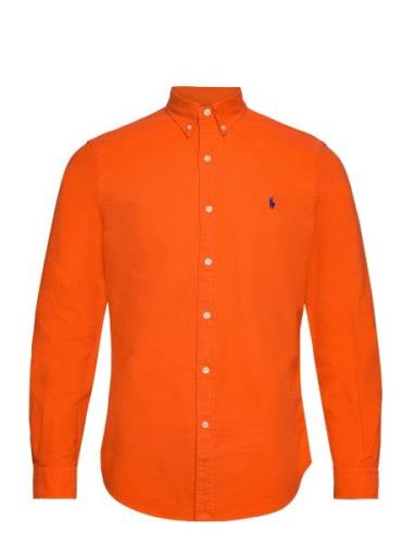 Slim Fit Garment-Dyed Oxford Shirt Orange Polo Ralph Lauren