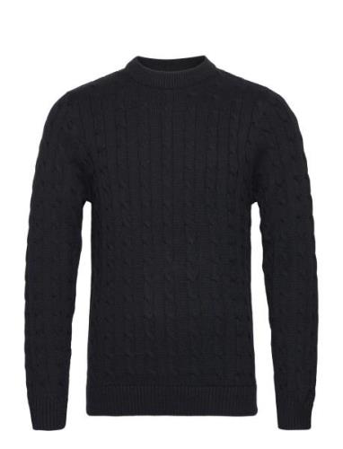 Slhryan Structure Crew Neck W Black Selected Homme