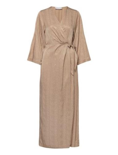 Slftyra 34 Ankle Wrap Dress B Brown Selected Femme