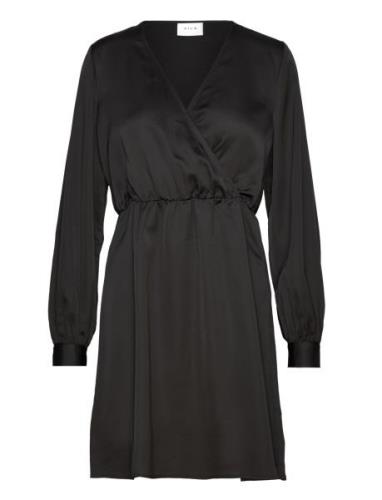 Viellette Wrap L/S Dress/Su- Black Vila