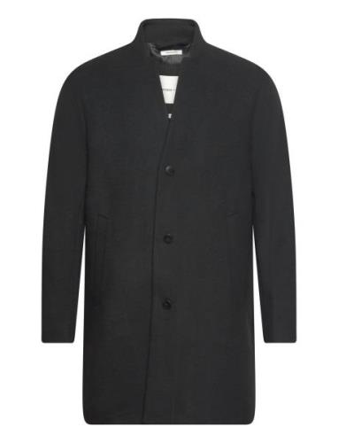 Three Button Wool Coat Black Tom Tailor