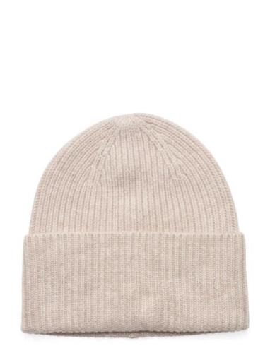 Fold Rib Cap Beige Davida Cashmere