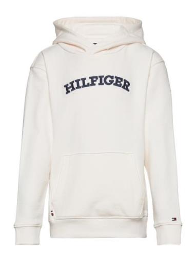 Hilfiger Arched Hoodie Cream Tommy Hilfiger