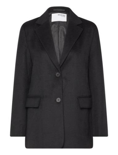 Slfsasja Wool Blazer B Black Selected Femme