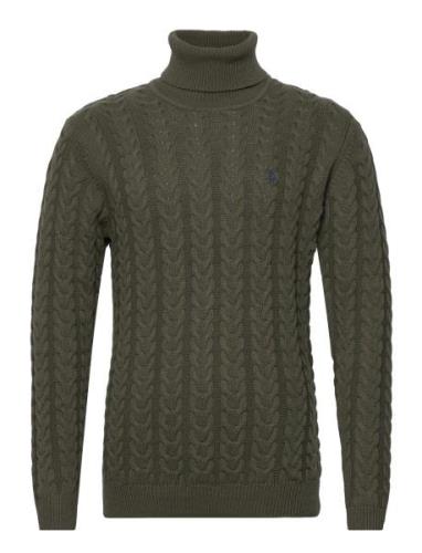 Uspa Turtleneck Knit Chase Men Green U.S. Polo Assn.