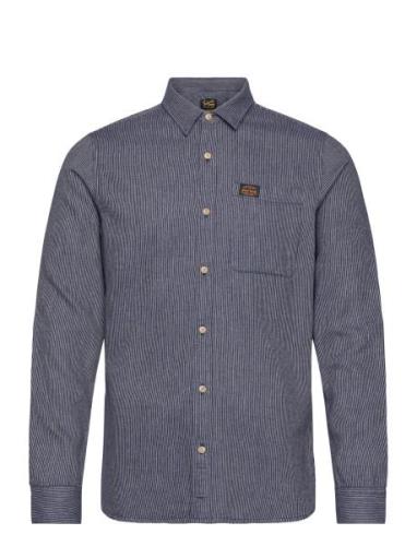 Cotton Workwear Ls Shirt Blue Superdry