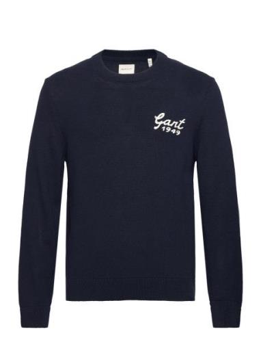 Relaxed Letterman C-Neck Navy GANT