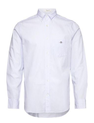 Reg Classic Poplin Stripe Shirt Blue GANT