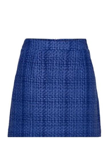Azzurra Tweed Mini Skirt Blue French Connection