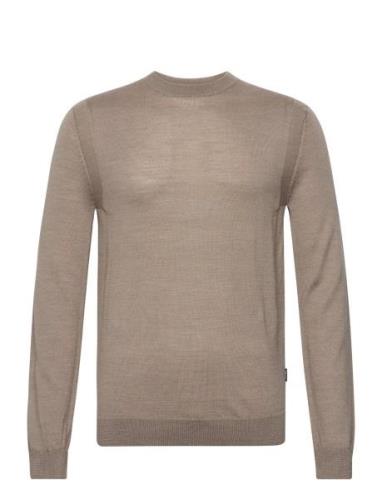 Onsmateo Life Reg 12 Merino Crew Knit Beige ONLY & SONS