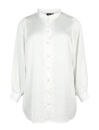 Msaraly, L/S, Long Shirt White Zizzi