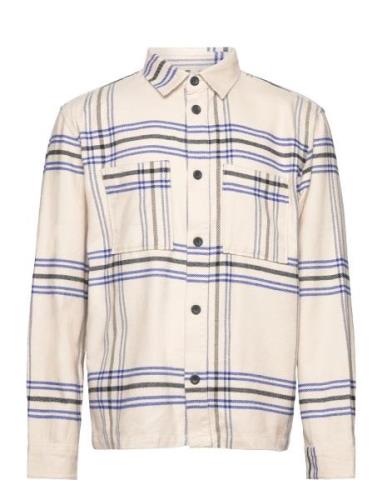 Checked Overshirt Cream Tom Tailor